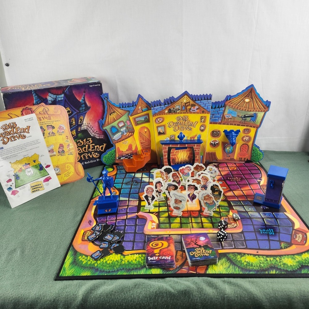 1313 Dead End Drive COMPLETE Parker Brothers 2002 Mystery Board Game